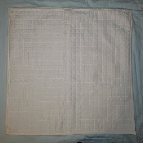 Urban Habitat‎ 26" Quilted Euro White Square Pillow Shams Set of 2 , 100% Cotton - Picture 3 of 7